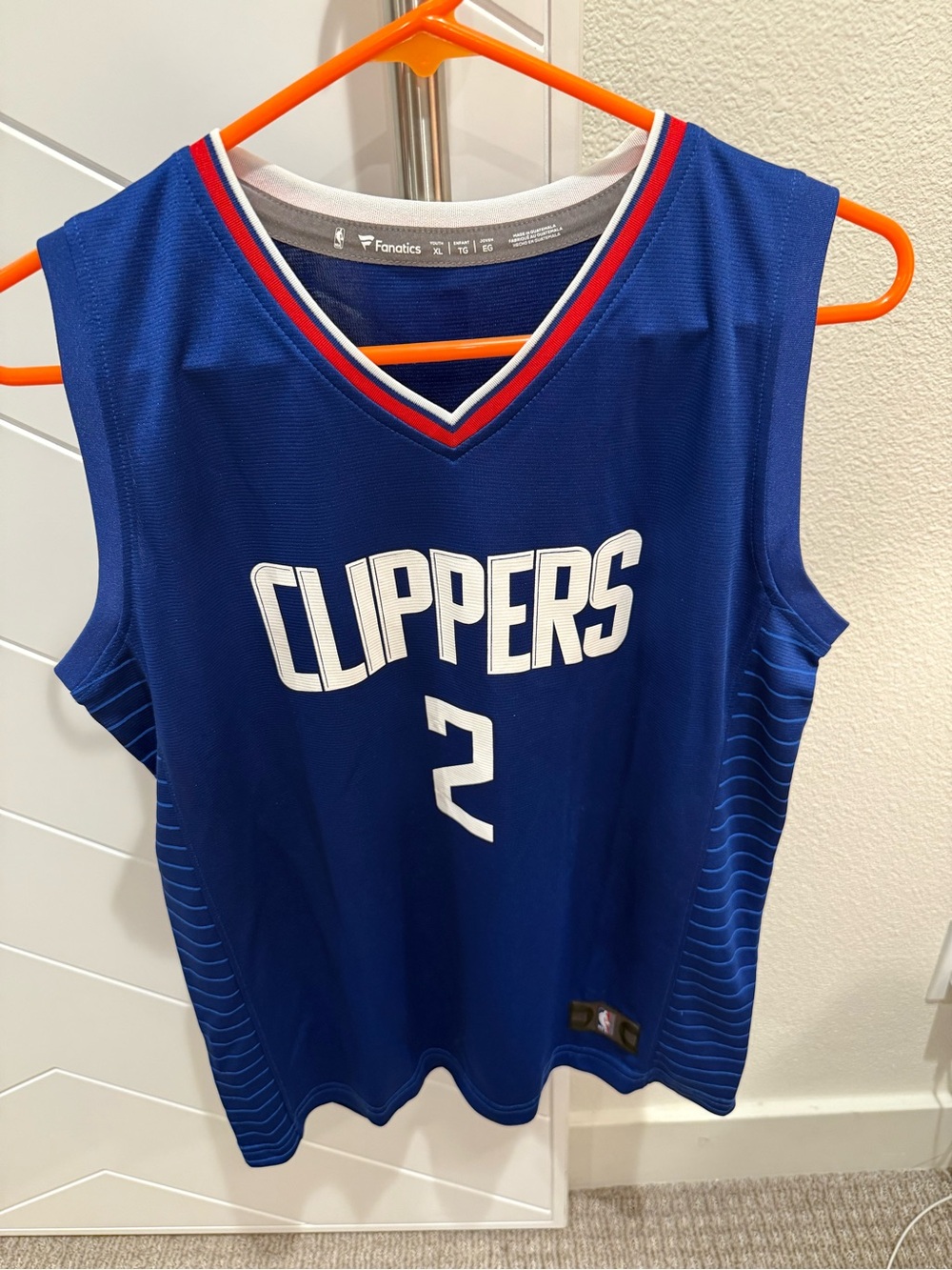 Fanatics Los Angeles Clippers Jersey Royal Blue #2 Basketball Jersey-Youth XL